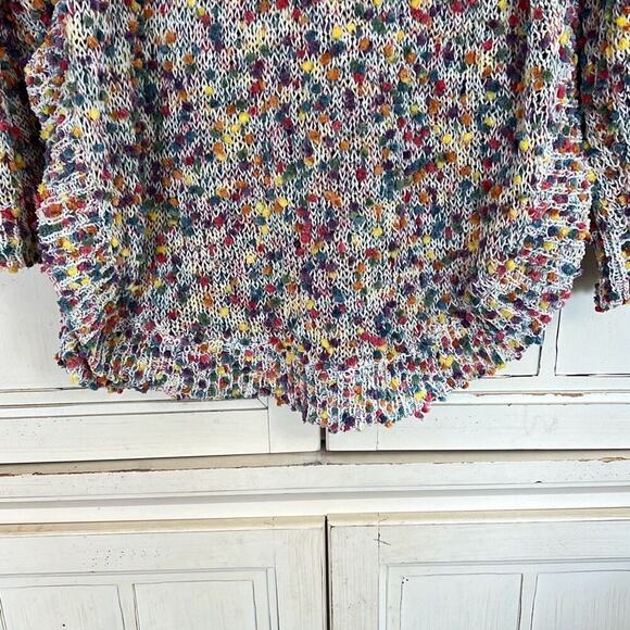 Haptics size 1X colorful popcorn knit rounded hem sweater - Picture 4 of 4
